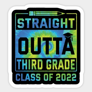 Straight Outta Third Grade Class Of 2022 Day Student Senior Sticker